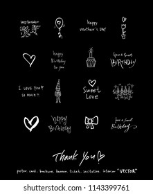 Handwritten calligraphy / anniversary greeting - vector