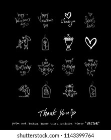 Handwritten calligraphy / anniversary greeting - vector