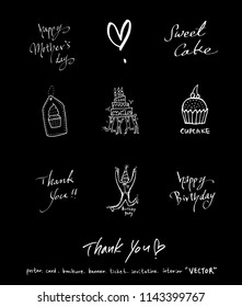 Handwritten calligraphy / anniversary greeting - vector