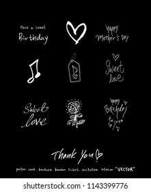 Handwritten calligraphy / anniversary greeting - vector