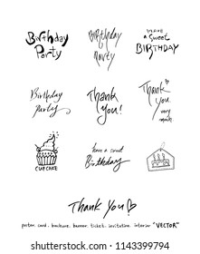Handwritten calligraphy / anniversary greeting - vector
