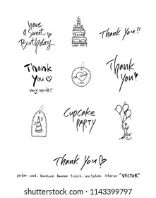 Handwritten calligraphy / anniversary greeting - vector