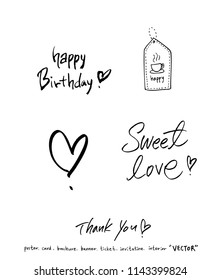 Handwritten calligraphy / anniversary greeting - vector