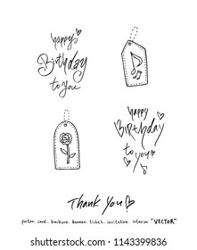Handwritten calligraphy / anniversary greeting - vector