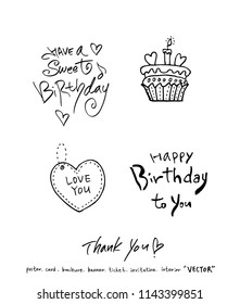 Handwritten calligraphy / anniversary greeting - vector