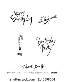Handwritten calligraphy / anniversary greeting - vector