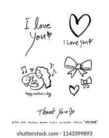 Handwritten calligraphy / anniversary greeting - vector