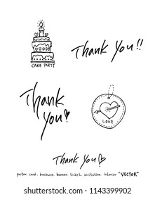 Handwritten calligraphy / anniversary greeting - vector