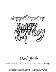 Handwritten calligraphy / anniversary greeting - vector