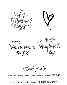 Handwritten calligraphy / anniversary greeting - vector