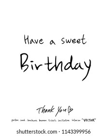 Handwritten calligraphy / anniversary greeting - vector