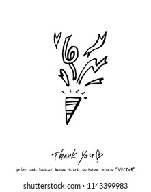 Handwritten calligraphy / anniversary greeting - vector