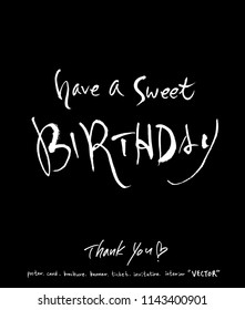Handwritten calligraphy / anniversary greeting - vector