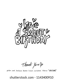 Handwritten calligraphy / anniversary greeting - vector