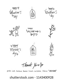 Handwritten calligraphy / anniversary greeting - vector