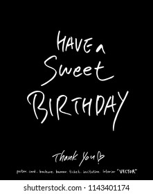 Handwritten calligraphy / anniversary greeting - vector