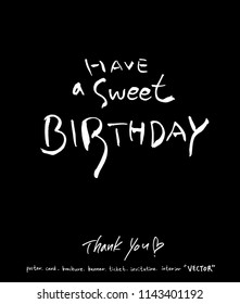 Handwritten calligraphy / anniversary greeting - vector