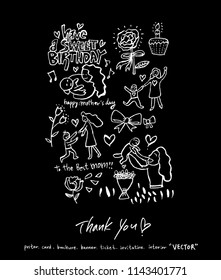 Handwritten calligraphy / anniversary greeting - vector