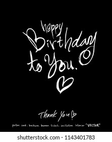 Handwritten calligraphy / anniversary greeting - vector