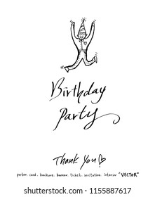 Handwritten calligraphy / anniversary greeting - vector
