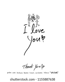 Handwritten calligraphy / anniversary greeting - vector