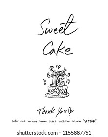 Handwritten calligraphy / anniversary greeting - vector