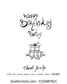 Handwritten calligraphy / anniversary greeting - vector
