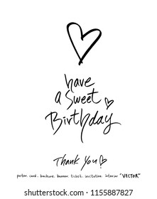 Handwritten calligraphy / anniversary greeting - vector
