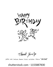 Handwritten calligraphy / anniversary greeting - vector