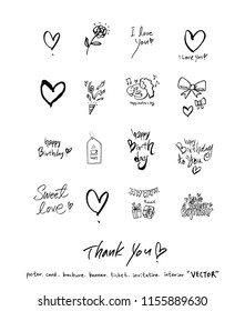 Handwritten calligraphy / anniversary greeting - vector