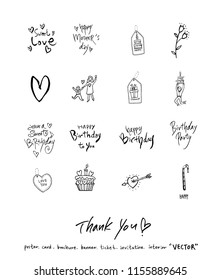 Handwritten calligraphy / anniversary greeting - vector