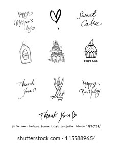 Handwritten calligraphy / anniversary greeting - vector