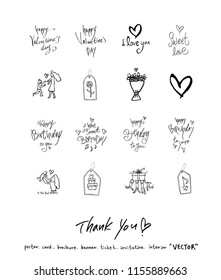 Handwritten calligraphy / anniversary greeting - vector