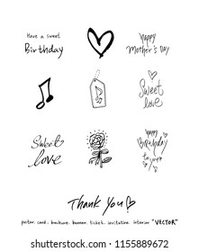 Handwritten calligraphy / anniversary greeting - vector