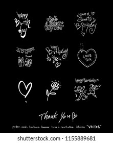 Handwritten calligraphy / anniversary greeting - vector
