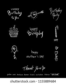 Handwritten calligraphy / anniversary greeting - vector