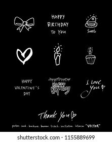 Handwritten calligraphy / anniversary greeting - vector