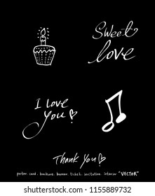 Handwritten calligraphy / anniversary greeting - vector
