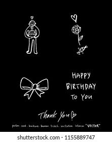 Handwritten calligraphy / anniversary greeting - vector