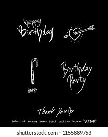 Handwritten calligraphy / anniversary greeting - vector