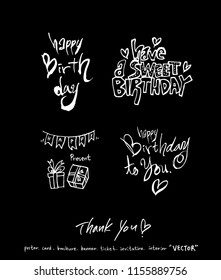 Handwritten calligraphy / anniversary greeting - vector