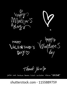 Handwritten calligraphy / anniversary greeting - vector