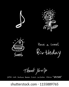 Handwritten calligraphy / anniversary greeting - vector