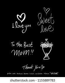 Handwritten calligraphy / anniversary greeting - vector