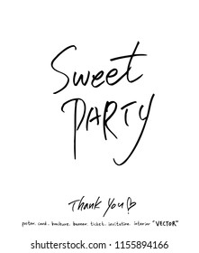 Handwritten calligraphy / anniversary greeting - vector