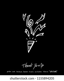 Handwritten calligraphy / anniversary greeting - vector