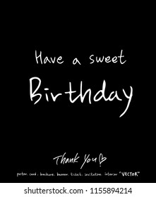 Handwritten calligraphy / anniversary greeting - vector