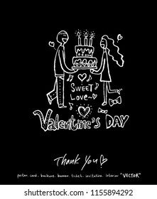 Handwritten calligraphy / anniversary greeting - vector