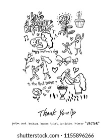 Handwritten calligraphy / anniversary greeting - vector