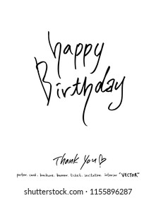 Handwritten calligraphy / anniversary greeting - vector